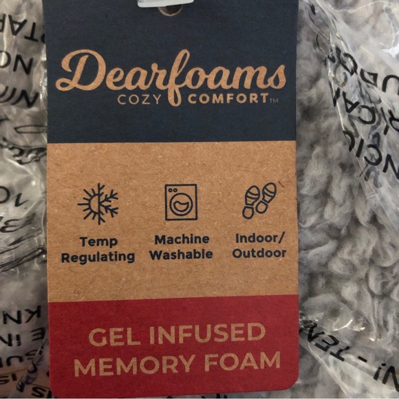 DEARFOAMS Womens Terry Slipper Booties Size 5-6 Faux Fur Gray Washable New - Picture 6 of 7